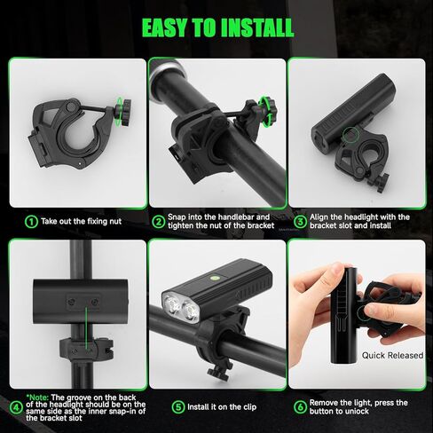 Banral Bike Light Mount Bracket, Aluminum Alloy Handlebar Light Holder Mount Bicycle Mounting Bracket, Suitable for BHL-001 Headlights, Easy to Install, 1 Pack in Kuwait