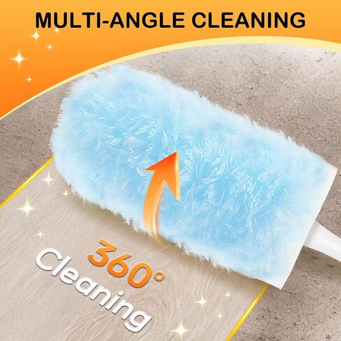 عبوات منفضة سيت سيل عدد 25 متوافقة مع منافض سويفر لتنظيف منفضة الغبار للاستعمال مرة واحدة، مجموعة تنظيف منفضة متعددة الأسطح بزاوية 360 درجة لمروحة السقف والمكفوفين والأثاث in Kuwait