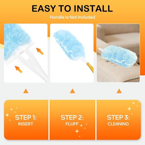 عبوات منفضة سيت سيل عدد 25 متوافقة مع منافض سويفر لتنظيف منفضة الغبار للاستعمال مرة واحدة، مجموعة تنظيف منفضة متعددة الأسطح بزاوية 360 درجة لمروحة السقف والمكفوفين والأثاث in Kuwait