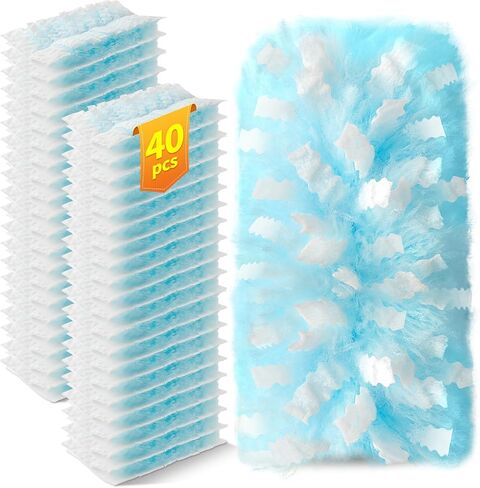 80 Count Duster Refills Compatible with Swiffer Duster, 180° Disposable Multi-Surface Microfiber Cleaning Dusters, Unscented in Saudi Arabia