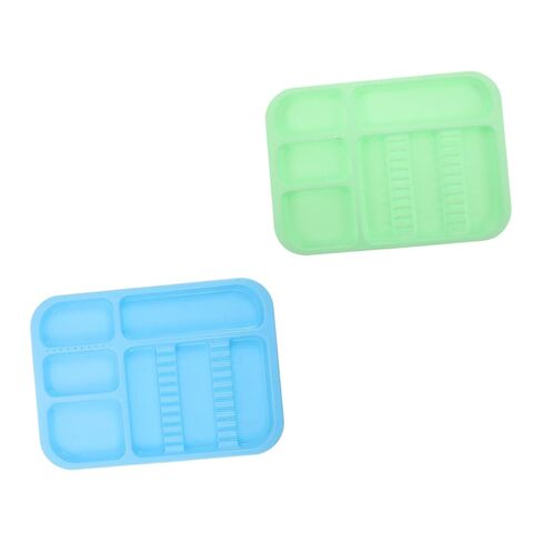 2pcs Assorted Plastic Instrument Tool Tray Dentist Tool Plate for Salon Compartment Design in Saudi Arabia