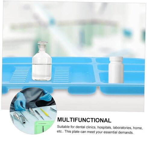 2pcs Assorted Plastic Instrument Tool Tray Dentist Tool Plate for Salon Compartment Design in Saudi Arabia