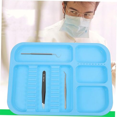 2pcs Assorted Plastic Instrument Tool Tray Dentist Tool Plate for Salon Compartment Design in Saudi Arabia