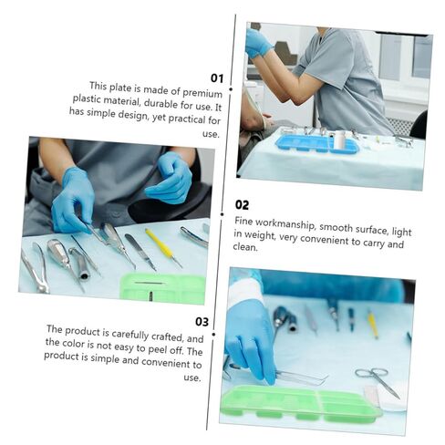2pcs Assorted Plastic Instrument Tool Tray Dentist Tool Plate for Salon Compartment Design in Saudi Arabia