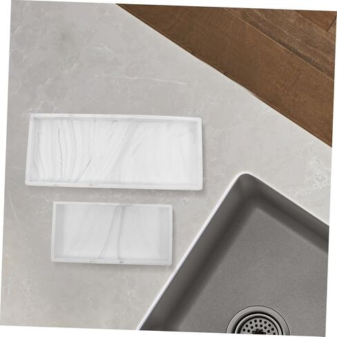 GANAZONO 2pcs Silicone Vanity Tray Sponge Holder for Kitchen Sink Non-Slip Dish Soap Holder Vanity Storage Organizer for Bathroom in Saudi Arabia