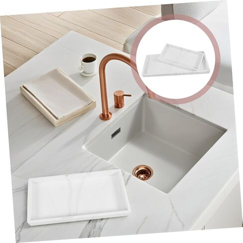 GANAZONO 2pcs Silicone Vanity Tray Sponge Holder for Kitchen Sink Non-Slip Dish Soap Holder Vanity Storage Organizer for Bathroom in Saudi Arabia