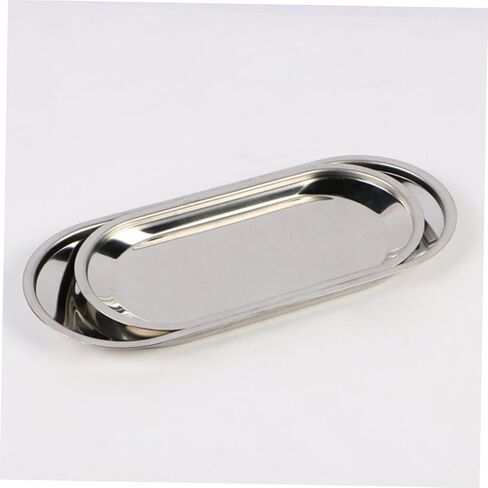 PRETYZOOM Professional Large Stainless Steel Dental Tray Silver Platter Towel Storage for Bathroom Vanity in Saudi Arabia