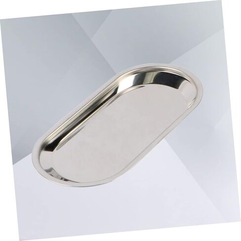 PRETYZOOM Professional Large Stainless Steel Dental Tray Silver Platter Towel Storage for Bathroom Vanity in Saudi Arabia