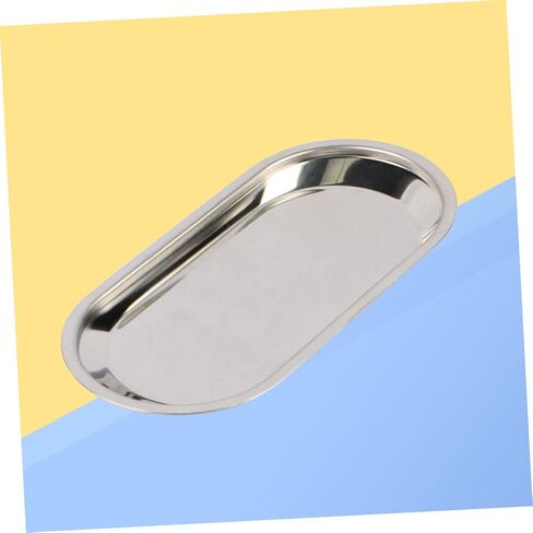 PRETYZOOM Professional Large Stainless Steel Dental Tray Silver Platter Towel Storage for Bathroom Vanity in Saudi Arabia