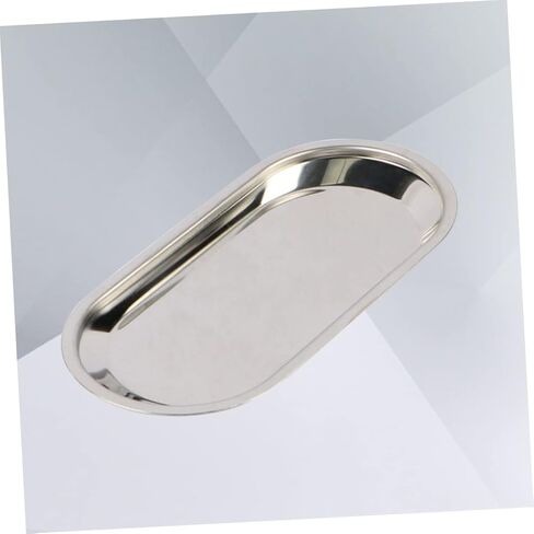 Vaguelly Silver Tray for Dental Stainless Steel Serving Tray Medical Instrument Storage Reusable in Saudi Arabia