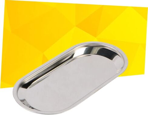Vaguelly Silver Tray for Dental Stainless Steel Serving Tray Medical Instrument Storage Reusable in Saudi Arabia