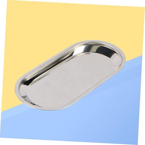 Vaguelly Silver Tray for Dental Stainless Steel Serving Tray Medical Instrument Storage Reusable in Saudi Arabia