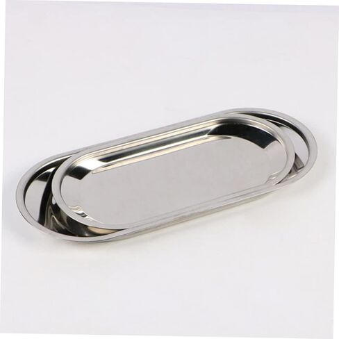 Vaguelly Silver Tray for Dental Stainless Steel Serving Tray Medical Instrument Storage Reusable in Saudi Arabia