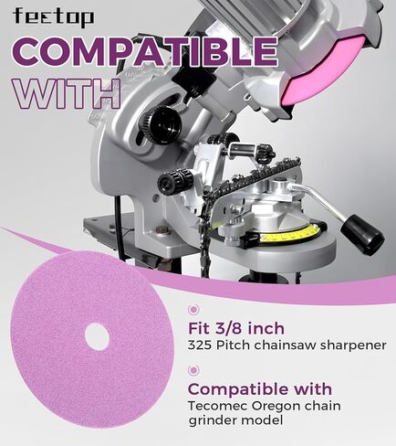 OR534-18 شحذ عجلة طحن بالمنشار 1/8 بوصة × 5 3/4 بوصة، متوافق مع مبراة سلسلة منشار سلسلة تيكوميك/أوريغون، مناسبة لمناشير سلسلة 3/8 بوصة 325 درجة (4 قطع) in Kuwait