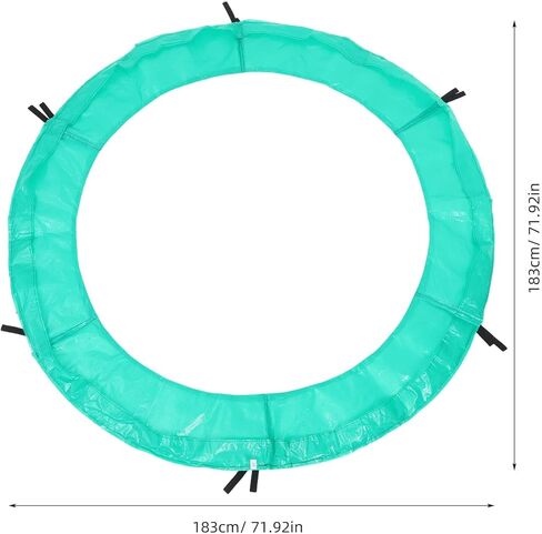 Trampoline Safety Pad Replacement 6ft Round Spring Cover with Pe Sponge Padding Green Protective Mat for Outdoor Trampoline Parts and Accessories in Saudi Arabia