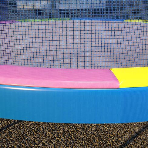 12 قدم TFor Rampoline وسادة أمان غطاء زنبركي، مقاوم لجميع الأحوال الجوية، مقاوم للتمزق، مقاوم للماء، عالي التحمل، حماية كاملة متينة، هيكل قوي للغاية مقاوم للأشعة فوق البنفسجية in Saudi Arabia