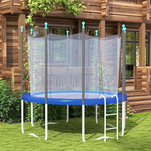 12FT TFor rampoline Safety Pad, Durable Tear-Resistant Material, All-Weather Suitable, Hole-Free for Poles, Vibrant Blue Color in Saudi Arabia