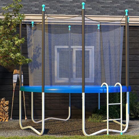 12FT TFor rampoline Safety Pad, Durable Tear-Resistant Material, All-Weather Suitable, Hole-Free for Poles, Vibrant Blue Color in Saudi Arabia
