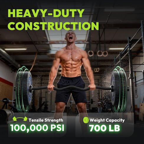 قضيب الحديد Olympic EZ Curl بطول 4 أقدام / 6.2 أقدام لرفع الأثقال، ودفعات الورك، والقرفصاء، والعضلة ذات الرأسين - شريط تجعيد الكروم في صالة الألعاب الرياضية المنزلية لألواح الوزن 2 بوصة، سعة 500 رطل / 700 رطل in Kuwait