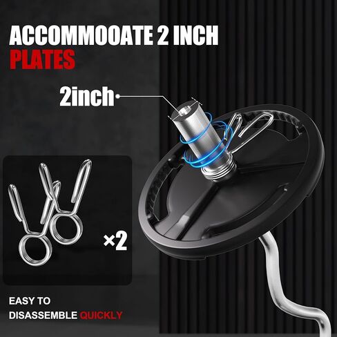 قضيب VivaZen Olympic EZ Curl - قضيب رفع الأثقال مقاس 47 بوصة لتجعيد العضلة ذات الرأسين وملحقات ثلاثية الرؤوس - يناسب ألواح الوزن مقاس 2 بوصة - شريط كروم بسعة 500 رطل مع محامل إبرة وطوقين زنبركيين in Kuwait