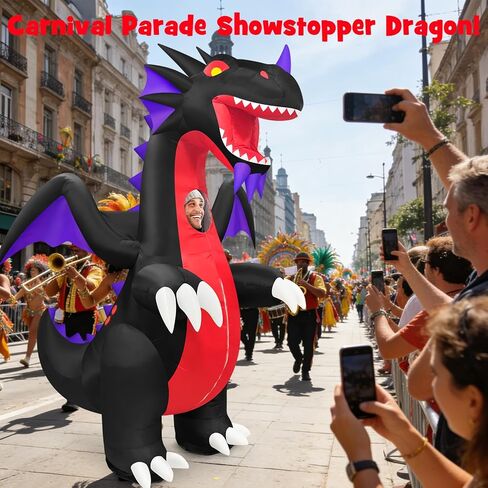 Danxilu Inflatable Costume Adult Full Body Inflatable Dragon Costume for Men Women Funny Fancy Blow Up Costumes Suit for Halloween Party Cosplay Holiday in Kuwait