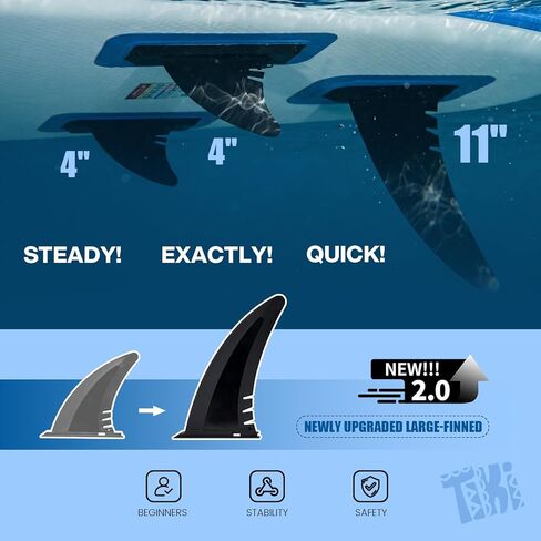لوح التجديف القابل للنفخ من FunWater SUP مقاس 10'6×33×6" لوح تجديف قابل للنفخ خفيف للغاية مع ملحقات ISUP وزعانف ومجداف قابل للتعديل ومضخة وحقيبة ظهر in Saudi Arabia