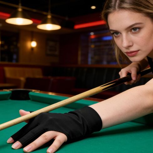 6 Pcs Pool Gloves Left Hand 3 Fingers Billiards Glove Breathable Nylon Sport Gloves for Women & Men Left and Right Hand in Saudi Arabia