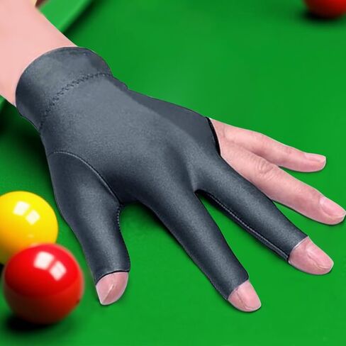 Billiard Gloves 1Pcs Open Fingers Billiards Glove Pool Cue Gloves Spandex for Left Hand, Fit Men and Women in Saudi Arabia