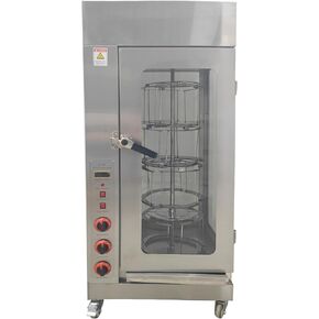 INTSUPERMAI Commercial Stainless Steel Rotisserie Oven, 110V Propane Gas Chicken Roaster with Thermostat Display, Electric Rotisserie Grill for Chicken Duck Fish, for Restaurant Catering Food in Kuwait