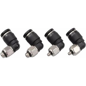 PL Mini Pneumatic Quick Connector Tube Hose 3mm 4mm 5mm Thread M3 M4 M5 M6 L Elbow Joint PL3-M4 PL4-M3 PL5-01 1Pcs(PL4-M5) in Saudi Arabia