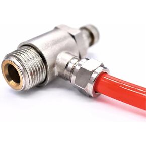 KSL هوائي سريع تشديد الأنابيب المشتركة PU خرطوم 4 6 8 10 12 مم الموضوع 1/8 "3/8" 1/2 "1/4" النحاس 1 قطعة (8MM_1/8 ") in Kuwait