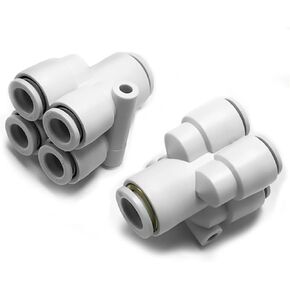 KQ2UD White Pneumatic Quick Connector Y-type Five Way Reducer One In Four PU Hose Plastic Connector PRG 4 6 8 10 12 1Pcs(KQ2UD-10-6) in Saudi Arabia