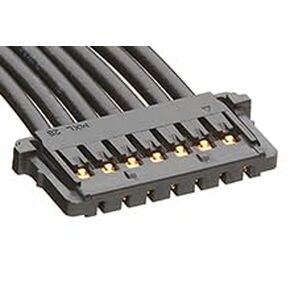 مجموعة كابلات Molex/Waldom، 15132-0703، Pico-Lock-to-Pico-Lock Off-The-Shelf (OTS) - مسافة 1.50 مم - صف واحد - طول 300.00 مم - 7 دوائر - أسود. (30 عنصر/عناصر) in Kuwait