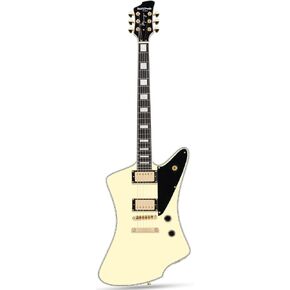 WestCreek Mirage Solid Body Electric Guitar, Mahogany Body, Maple Neck, Rosewood Fretboard, Rounded End Frets, Bone Nut (Glossy Obsidian Black) in Kuwait