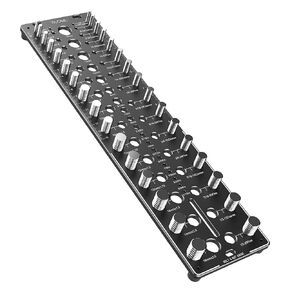 51-in-1 Bolt Size Finder & Thread Checker, 32 Metric & 32 SAE Nut and Bolt Thread Gauge with 19 Drill Bit Checker, CNC-Machined Aluminum Screw Size Chart, Go/No-Go ANSI Standard, Non-Slip Base. in Saudi Arabia