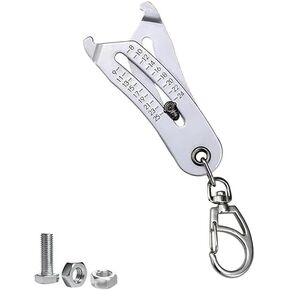 2025 Bolt Size Finder Keychain, Portable Precision Thread Size Checker Keychain, Nut and Bolt Thread Identifier Gauge Tool for Fast Measurement, Clear Dual Unit (Metric & Imperial) in Kuwait