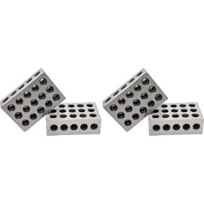 Pair 1" x 2" x 3" Precision Steel 1-2-3 123 Blocks 23 Holes (Pack of 2) in Kuwait