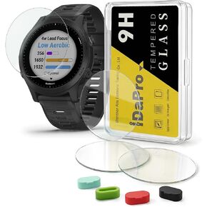 [4 عبوات] واقي شاشة للساعة الذكية Garmin Forerunner 945 + سدادات سيليكون مضادة للغبار، زجاج مقسى مضاد للخدش وخالي من الفقاعات in Kuwait