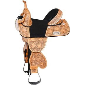 HILASON Child Treeless Horse Saddle Western American Leather Barrel | for Horses in Kuwait