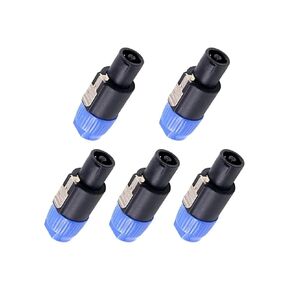5Pcs 4 Pole Audio Speakon Cable Mount Connector Twist Lock Speaker Compatible with NA4LJ, NA4LJX, NL4MP(Red Speaker Plug) in Kuwait