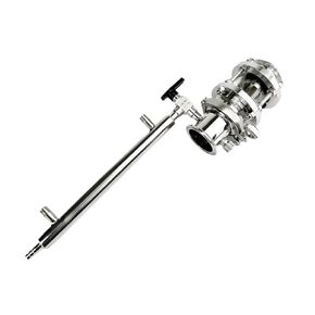 2 بوصة (51 مم) وحدة تصحيح زجاج البصر FlangeOD64mm مع مكثف وحلمة Thermowell للتقطير، SS304 (مع مقياس حرارة) in Kuwait