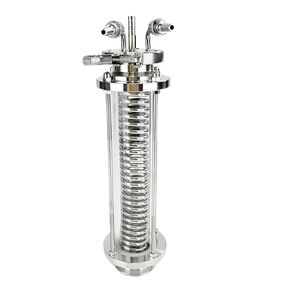 2 "OD64mmTri-clamp ملف تبريد التقطير مع ديوبتر زجاجي للبصر، جهاز مزيل للبلغم، ارتجاع، مكثف، فولاذ 304 in Kuwait