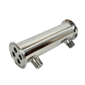 مكثف ثلاثي المشبك 2 بوصة مع خيط ذكر 1/2 بوصة H-180 مم، جهاز إزالة البلغم لتقطير البيرة المنزلية، 4 أنابيب داخل المعرف 12 مم in Kuwait