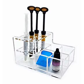 Dental Acrylic Composite Syringe Organizer Premium Dispenser for Composite & Dental Supply Organizers, Clear Durable Acrylic (6-Hold) in Kuwait