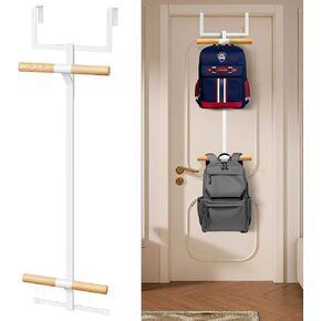 Over The Door Backpack Hanger, 2-Tier Metal Backpack Holder Rack Space-Saving Schoolbag Bookbag Backpack Hangers for Closet in Saudi Arabia
