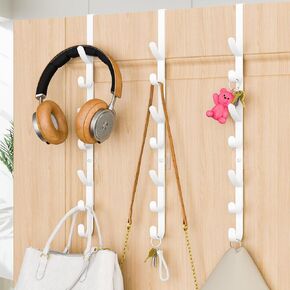 خطافات فوق الباب، خطافات باب معدنية للتعليق، منظم محفظة الباب لشماعة معطف الباب، الجزء الخلفي من الدش لتعليق ملابس رف المناشف، قبعة، خزانة غرفة النوم في الحمام (أبيض - عبوتان) in Kuwait