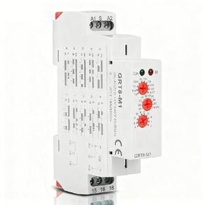 Multifunctional Delay Time Relay, GRT8-M1 AC/DC 12V-240V Wide Voltage Relays Timer, 10 Functions Delay ON Off, DIN Rail Mount Timer Relay for Industrial Control & Smart Home in Saudi Arabia