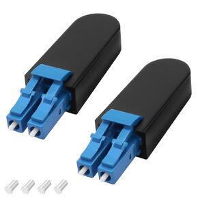 XMSJSIY LC/UPC Fiber Tester Loopback Plug Duplex Singlemode LC 9/125 Tester Connector Standard Fiber Optic Circuitors Signal Test Adapter for Testing Application - 2PCS in Kuwait