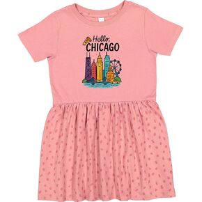 فستان إنكتاستيك شيكاغو سكاي لاين التذكاري للأطفال الصغار in Kuwait