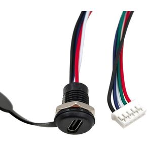 10Pcs USB-C 2/4/5Pin High Current CC Fast Charging Socket with PH2.0 Nut Snap Lock Plate Type-C Female Waterproof Connector Jack (Color : 2 Line Black), GFGJJKYTRD86445 in Saudi Arabia